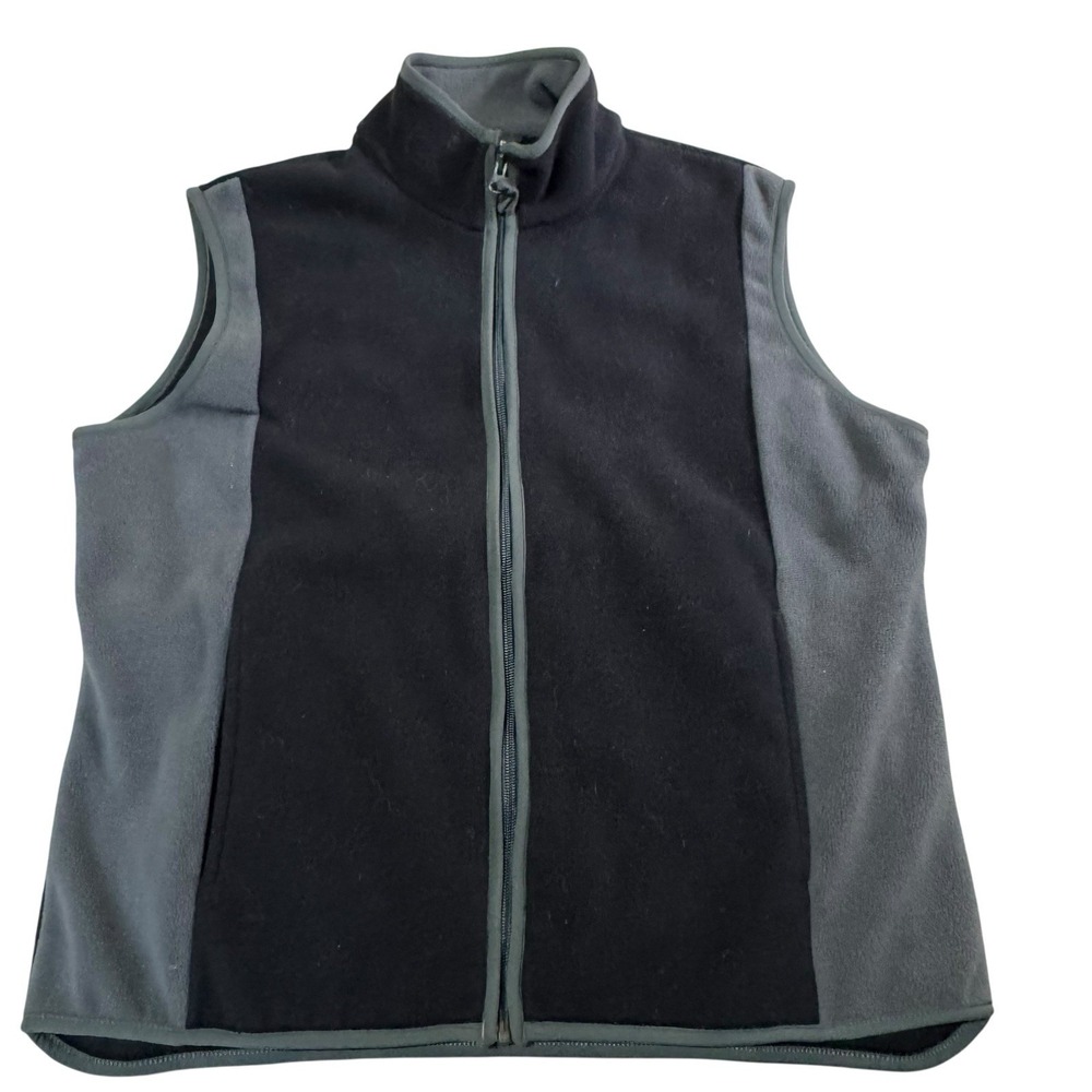 Woolrich Vest Women's XL Gray &‎ Black Full Zip Vest Outdoor